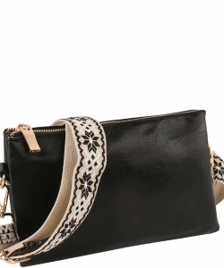 Guitar Strap Crossbody Bag Clutch CQF019-Z BLACK
